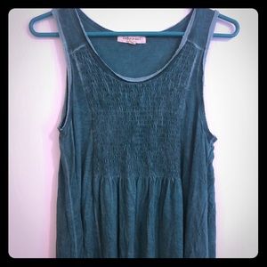 Turquoise babydoll tank size large